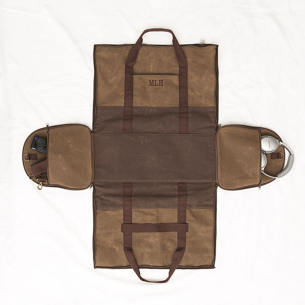 Personalized Waxed Canvas Convertible Weekend Bag