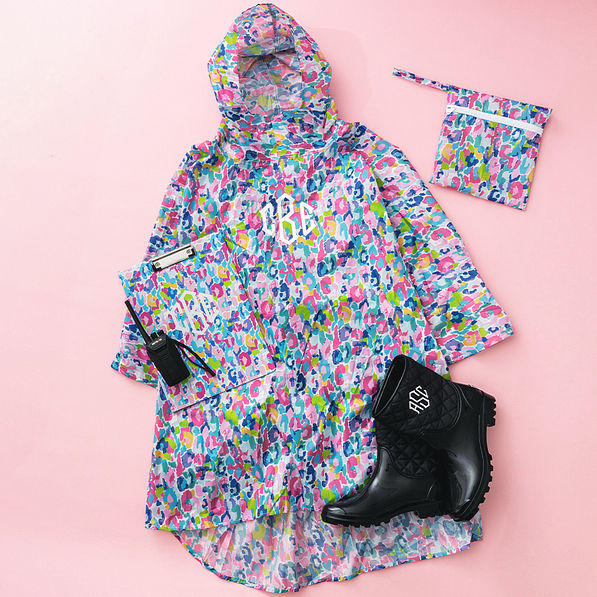 personalized watercolor cheetah rain poncho outfit