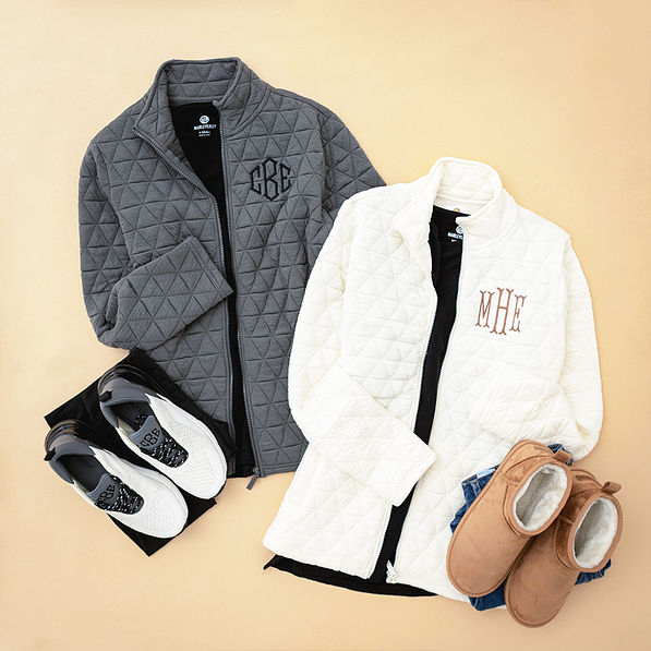 duo quilted full zip jackets