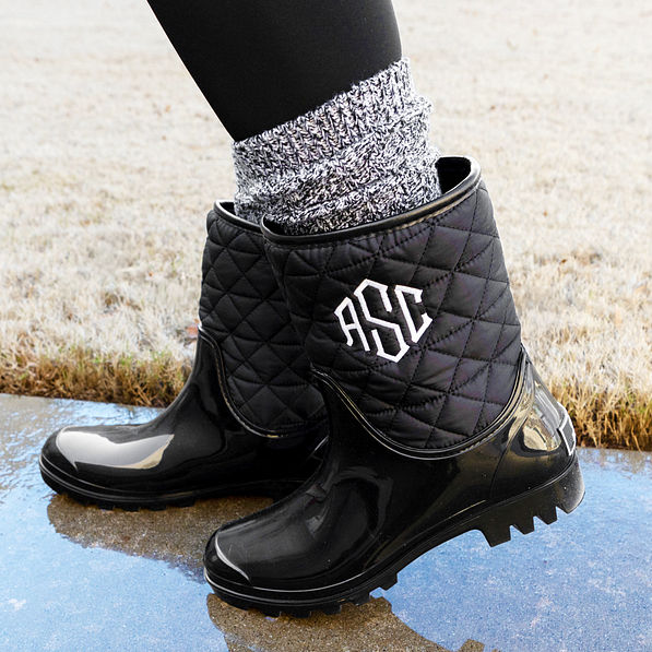 rain boot socks with rain boots outside