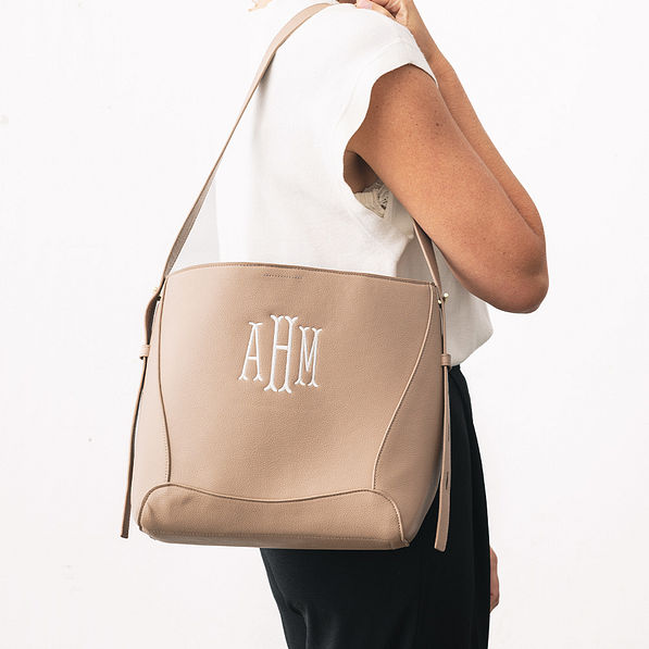 Monogrammed Bucket Bag