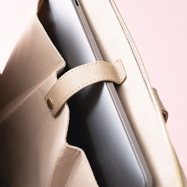 travel laptop backpack detail shot