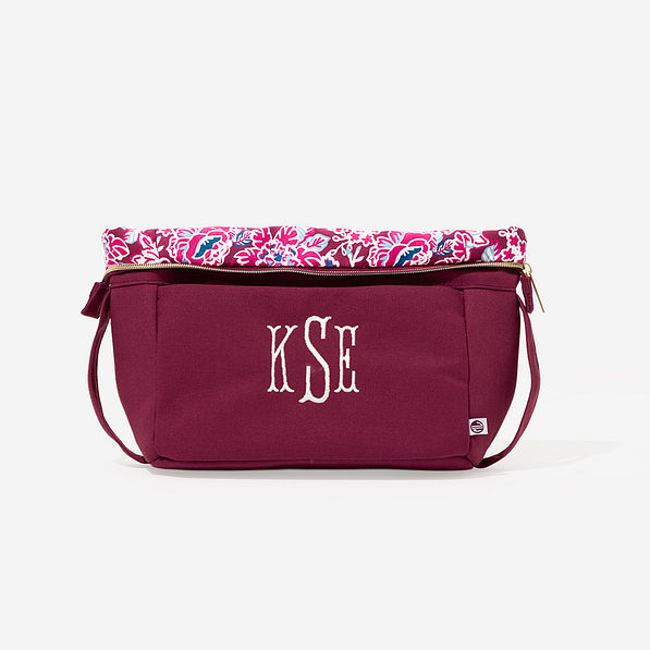 monogrammed foldover cosmetic case