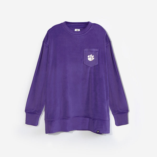 Clemson Softspun Sweatshirt in Purple
