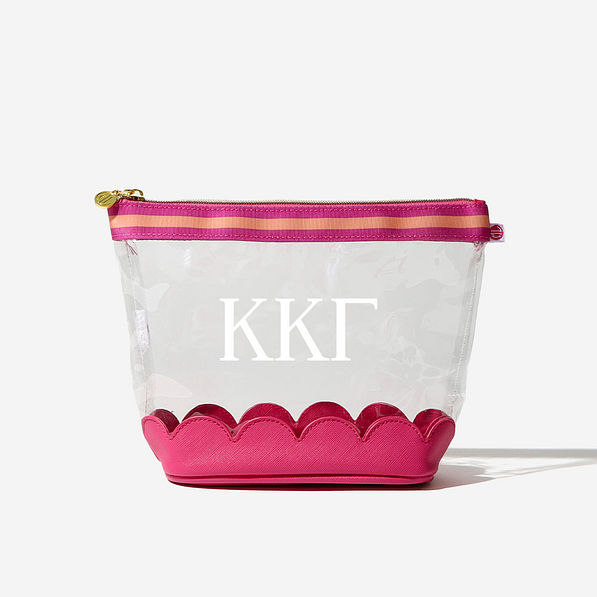 Kappa Kappa Gamma Scalloped Clear Cosmetic Case