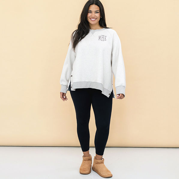 fleece sweatshirt on julia ann