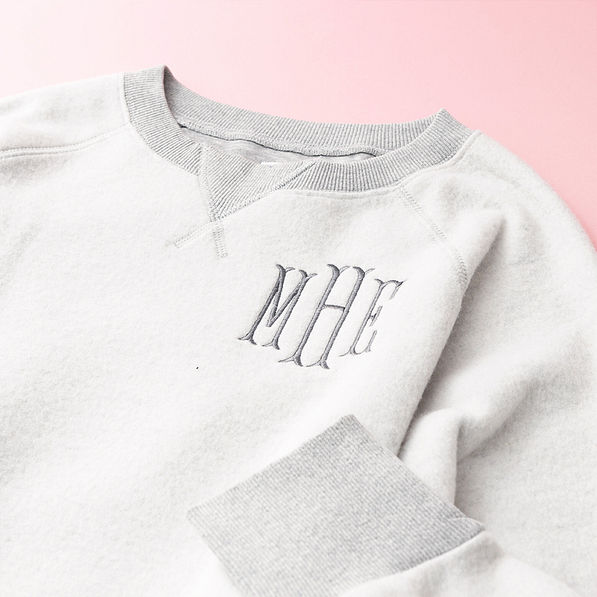 fleece sweatshirt up close