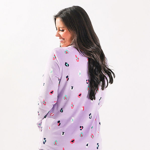 Pastel Leopard Monogrammed Pajama Top