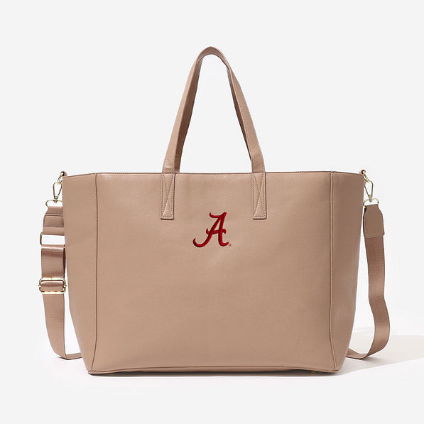 alabama carry on travel tote in tan