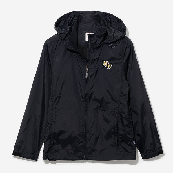 UCF Knights Lightweight Rain Jacket in Black