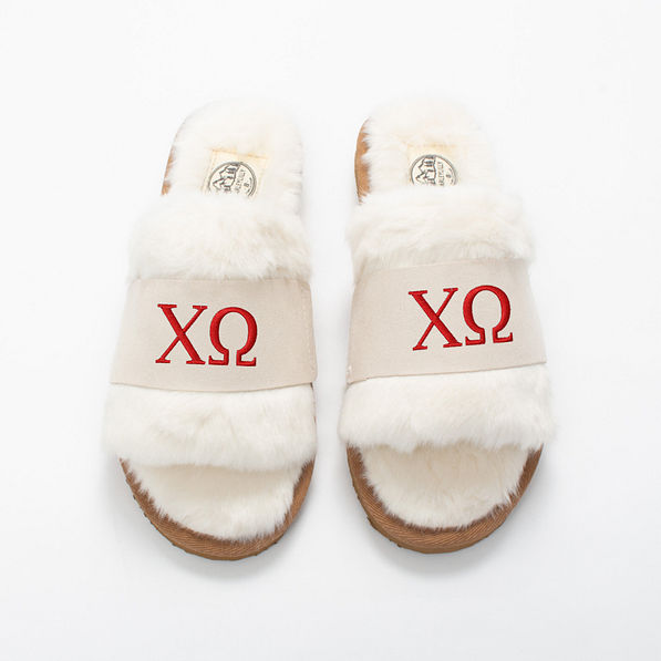chi omega fuzzy slippers