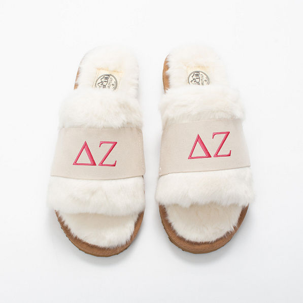 delta zeta fuzzy slippers