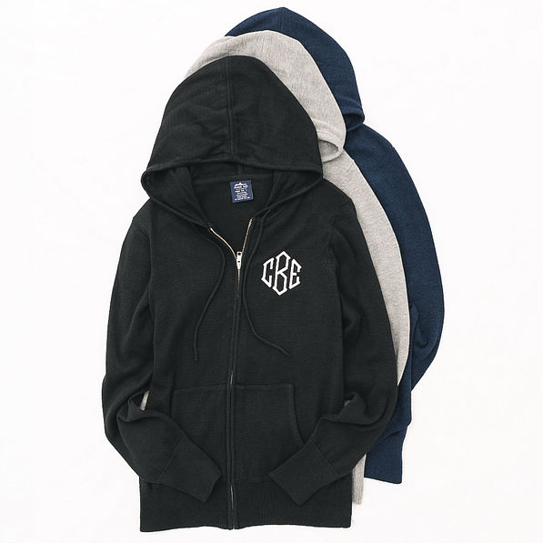 Monogrammed Knit Sweater Jacket