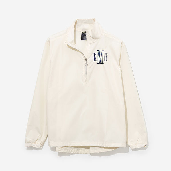 Monogrammed Windbreaker Pullover