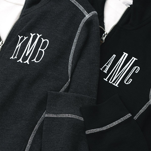 heathered charcoal and black lightweight jacket detail shot