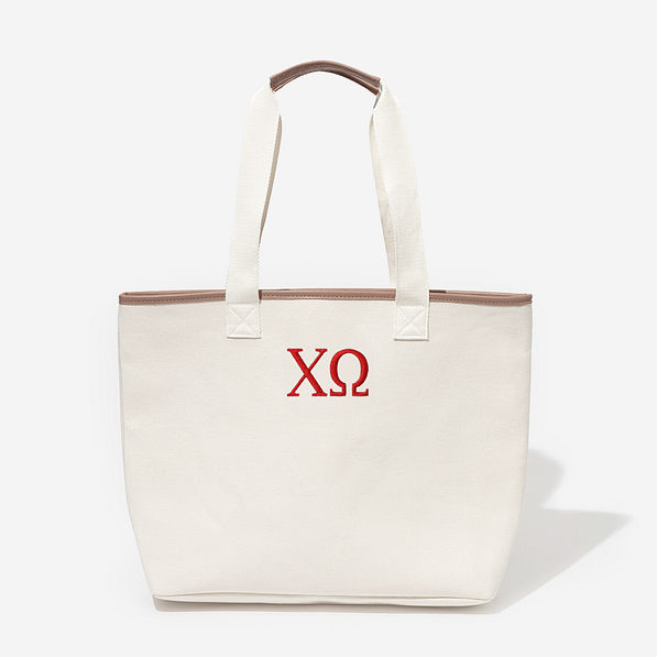 chi omega tote bag