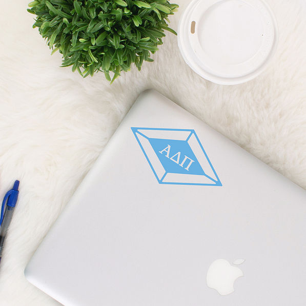 Alpha Delta Pi decorative decal on laptop