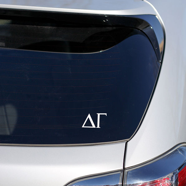 Delta Gamma standard decal on car