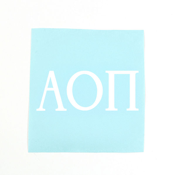 Alpha Omicron Pi standard decal
