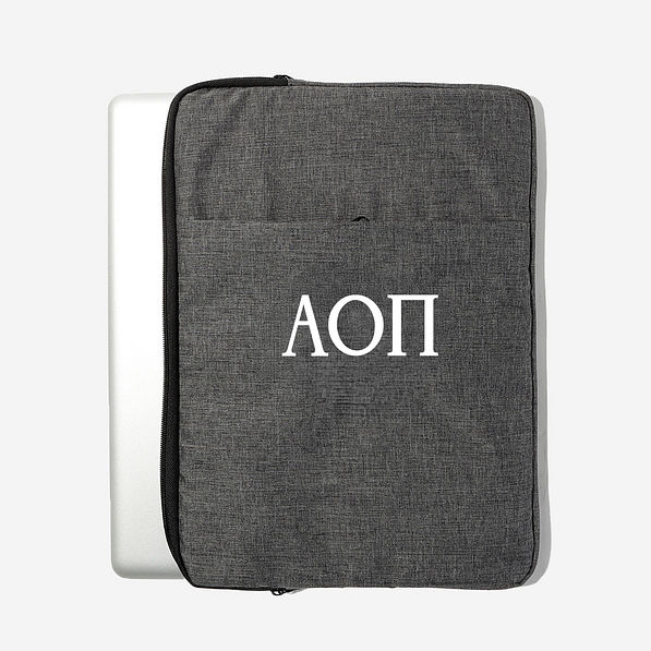 Black Alpha Omicron Pi Laptop Sleeve