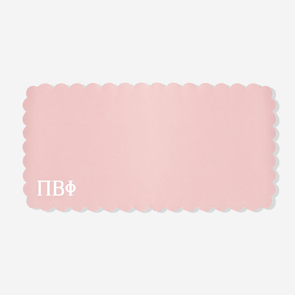 Pi Beta Phi Desk Mat in Blush | Faux Leather Sorority Desk Accessory