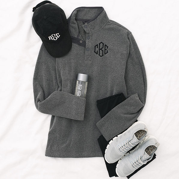 Monogrammed Fleece Pullover