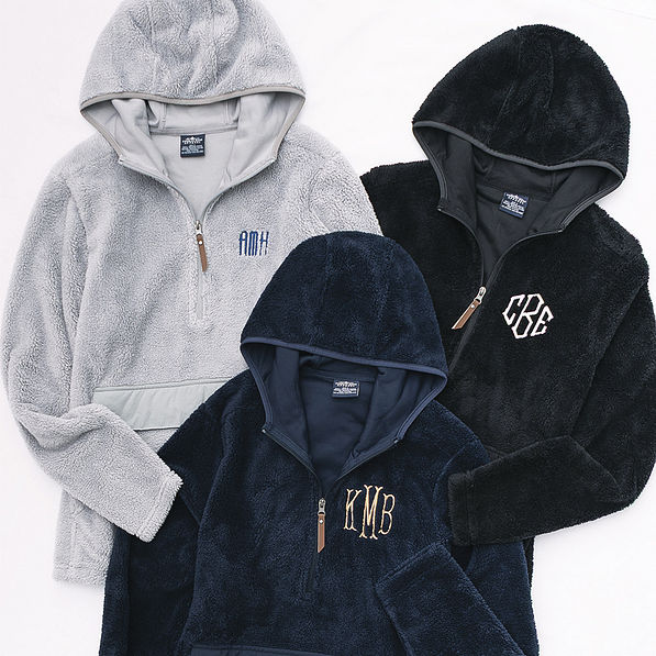 Monogrammed Lightweight Fleece Hoodie