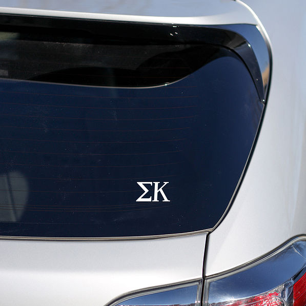 sigma kappa standard decal on car