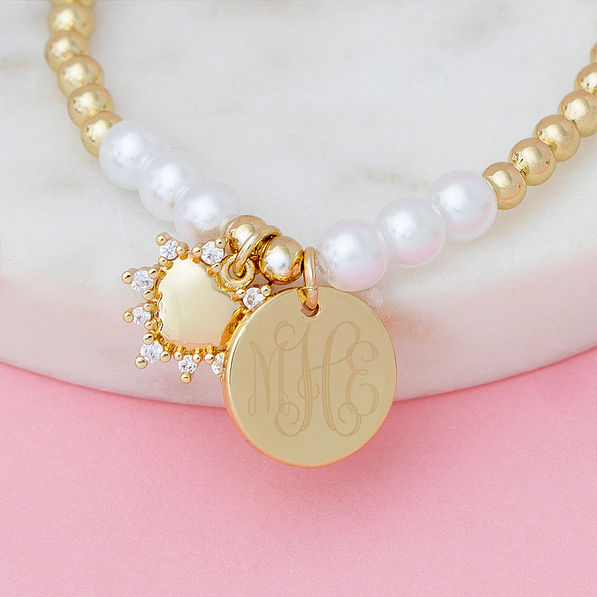pearl  heart  bracelet  close  up