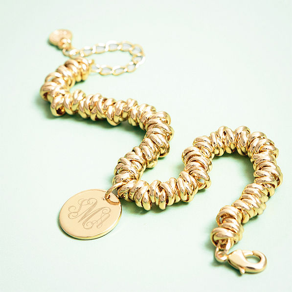 Monogrammed Twisted Knot Bracelet
