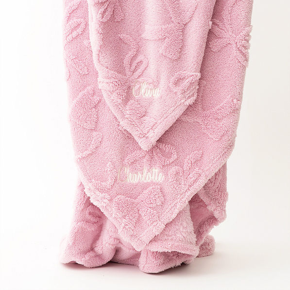 Monogrammed Bow Blanket