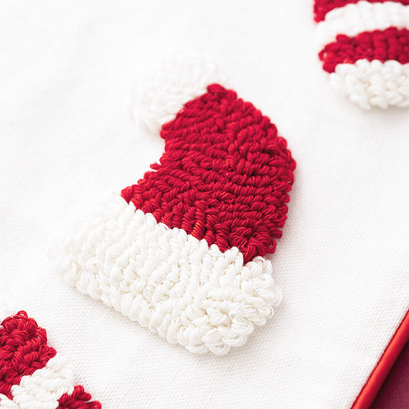 christmas pillow case set up close