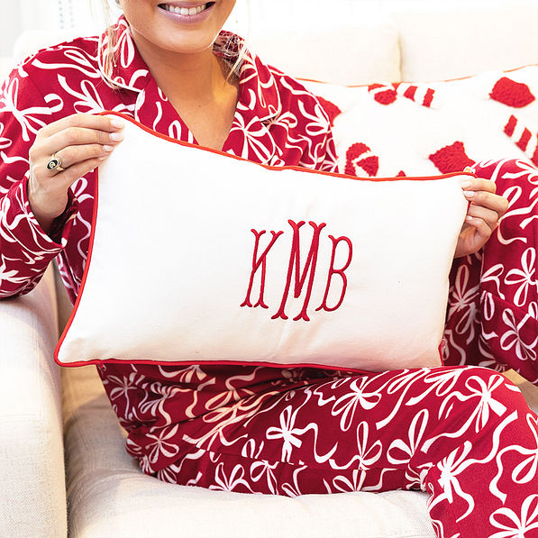 christmas pillow case set with softspun pajama set