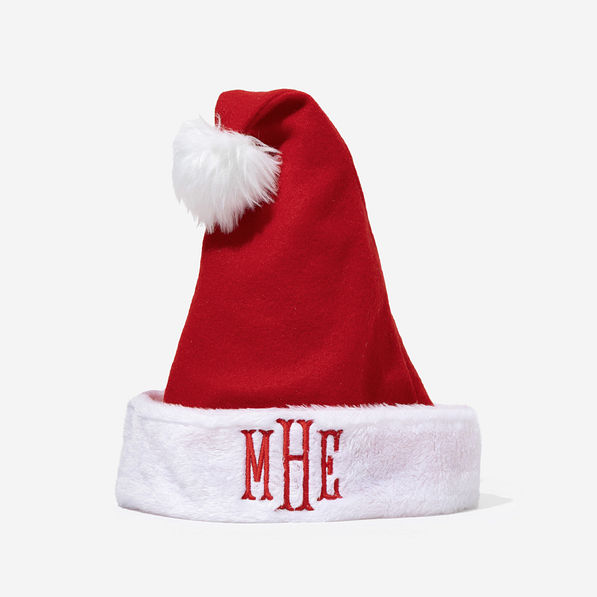 personalized santa hat in red