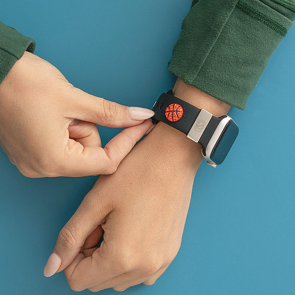 Monogrammed Sports Smart Watch Charm Set