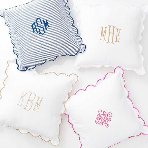 scalloped pillow sham group shot