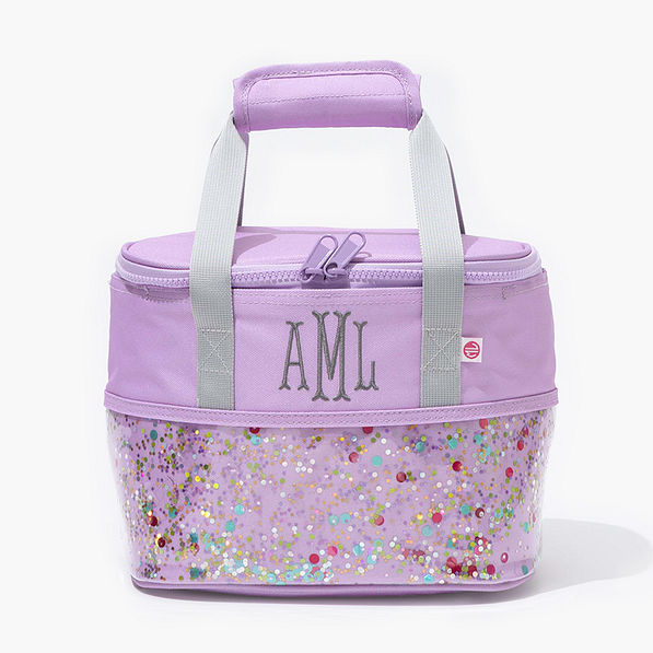Lavendar Glitter Small Cooler for Kids