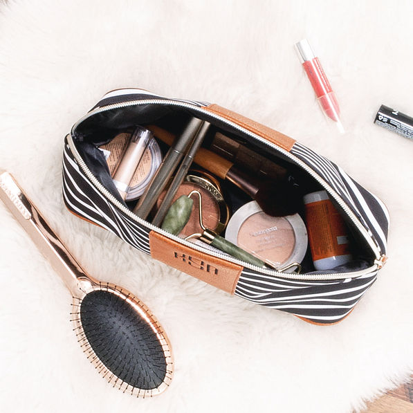 inside of cosmetic bag