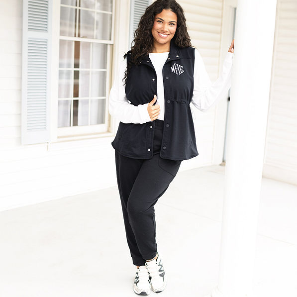 sweatshirt vest on julia ann