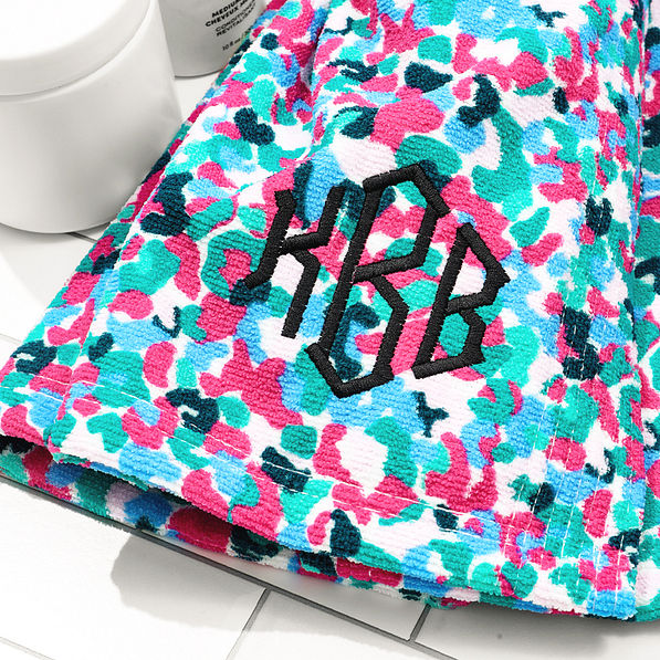 leopard confetti towel wrap up close