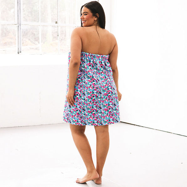 confetti leopard personalized towel wrap back