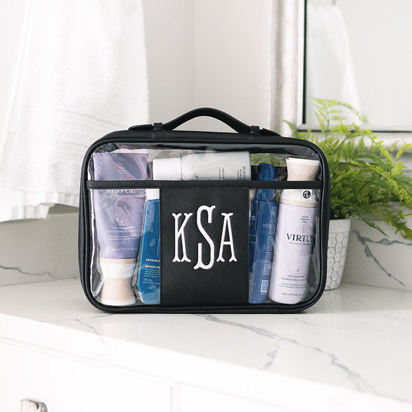 Monogrammed Clear Toiletry Case