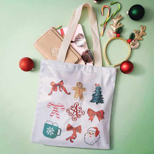 Christmas Bag Flatlay