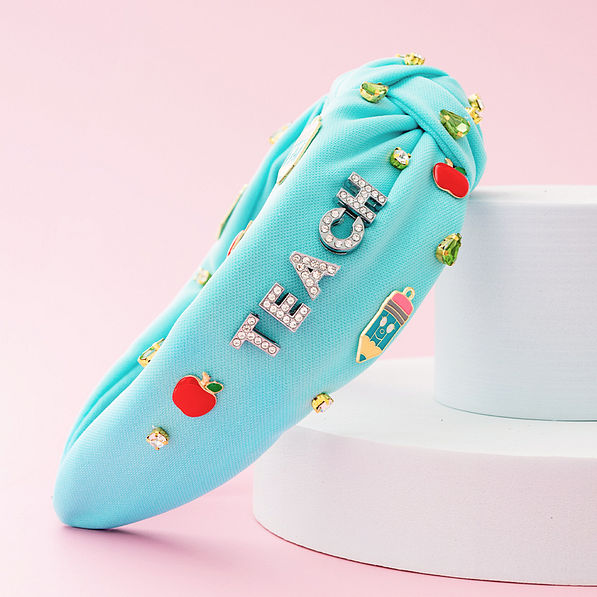 close up of teacher headband