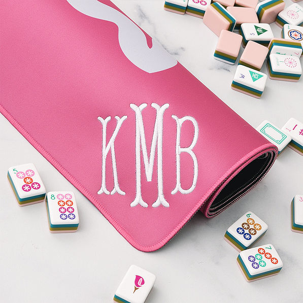 Rolled mahjong mat monogram shot