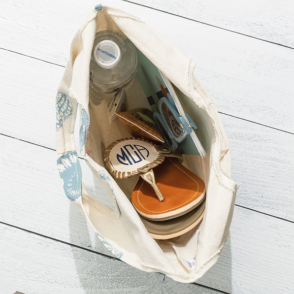 light blue shells shell hobo tote inside shot