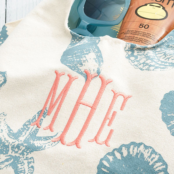 light blue shells shell hobo tote up close