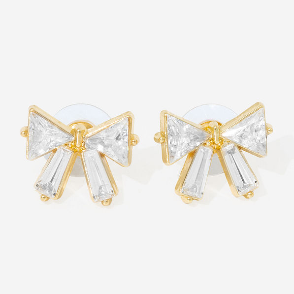crystal bow earrings