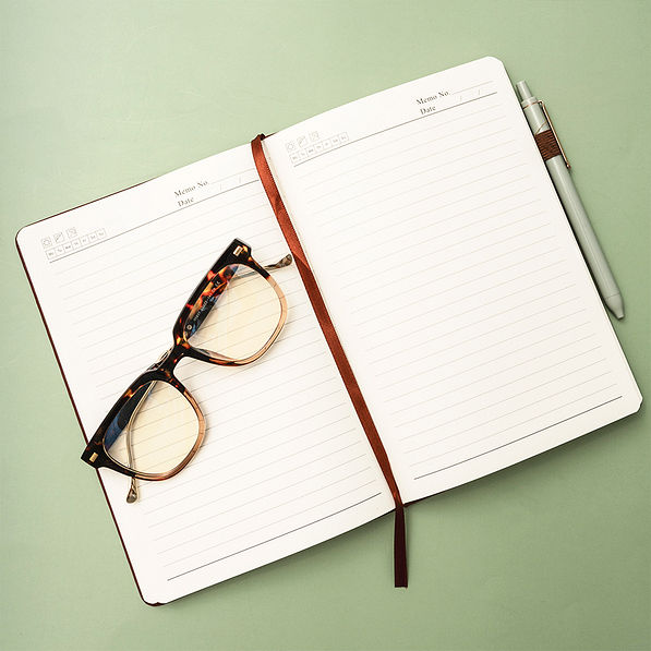 notebook inside shot