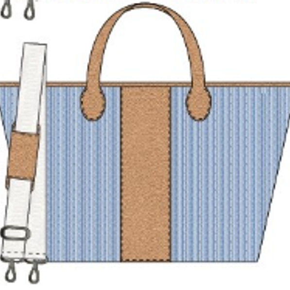 Monogrammed Seersucker Weekender